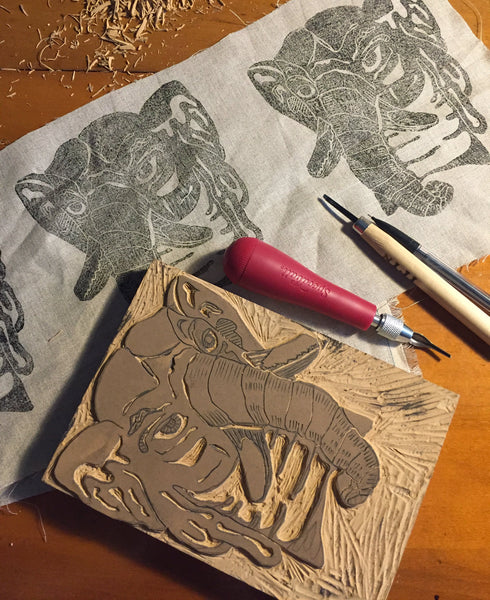 Woodblocks and Carving a Linoleum Block