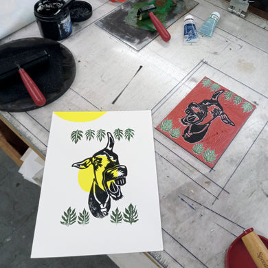 2+ Color Paper Relief Printing without a Press