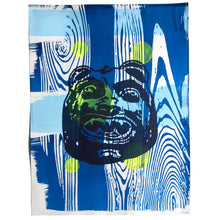 Load image into Gallery viewer, Cyanotype and Bear Mask Screenprint on Paper 18&quot; x 24&quot;