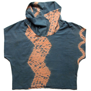 Indigo + Ochre Hand Woven Cotton High Neck Cozy Top