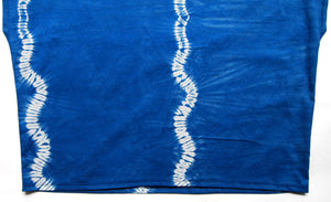 Indigo Stitch Resist Shibori Box Top (double row, right side)