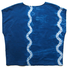 Load image into Gallery viewer, Indigo Stitch Resist Shibori Box Top (double row, left side)