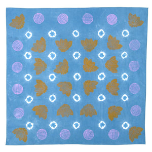 Center Piece Indigo Dyed + Blockprinted Linen