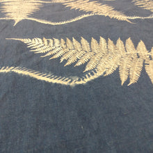 Load image into Gallery viewer, 18&quot; x 53&quot; Blue Linen Table Runner with Stitch Resist Ink Print