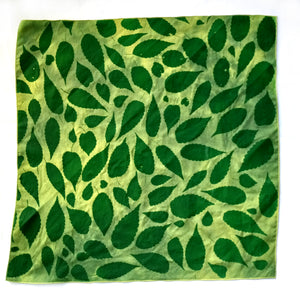 Greens Cotton Leaves printed Bandana