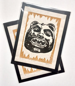 Bear Mask on Paper 8.5" x 11"