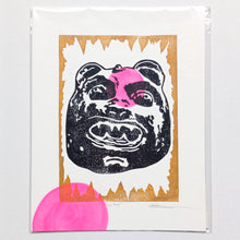 Load image into Gallery viewer, Bear Mask on Paper 8.5&quot; x 11&quot;