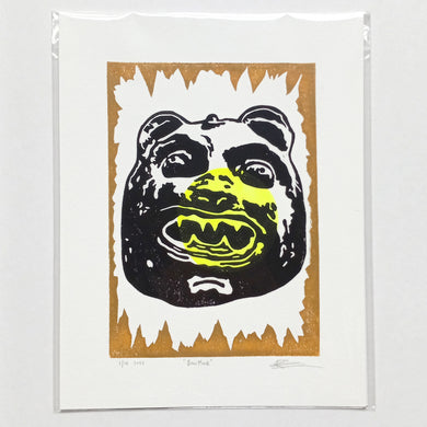 Bear Mask on Paper 8.5