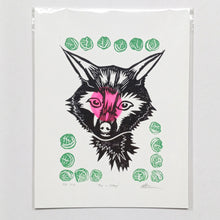 Load image into Gallery viewer, Fox + Cabbage on Paper 8.5&quot; x 11&quot;