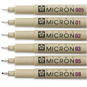 Sakura Pens: Micron, Brush, and Graphic