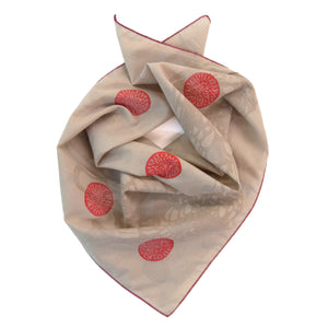 Cotton Voile Bandana with Chicken Print, Polka Dots and Flowers