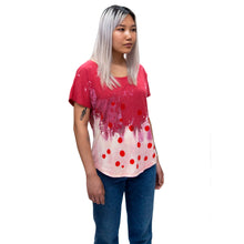 Load image into Gallery viewer, Red Anti Dye Polka Dot T