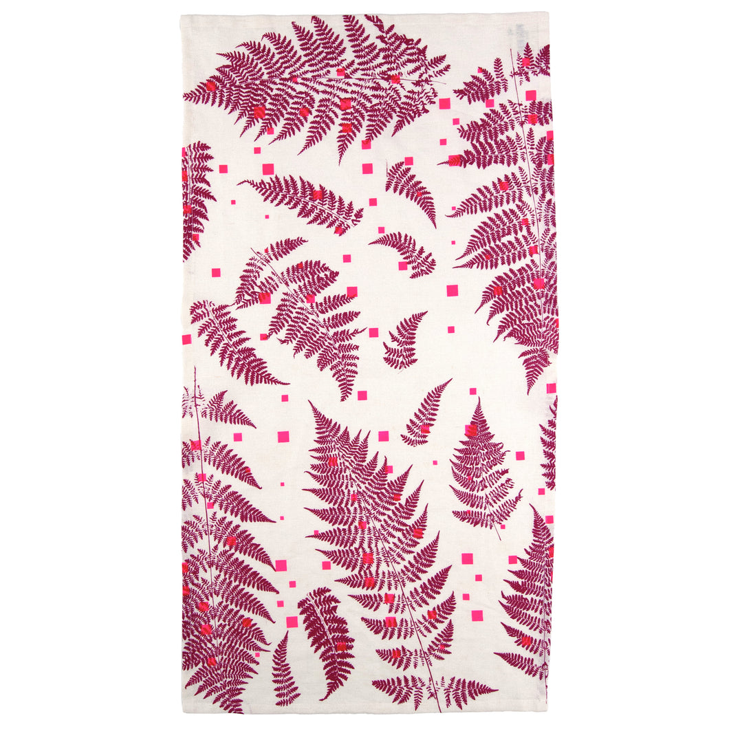 Fern Print Linen Kitchen Towel