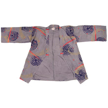 Load image into Gallery viewer, Grey Silky Bamboo Kimono Style Wrap with Firework Remnants