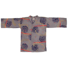 Load image into Gallery viewer, Grey Silky Bamboo Kimono Style Wrap with Firework Remnants