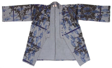 Load image into Gallery viewer, Grey Jersey Knit Kimono Style Wrap with Black Mandelbrot