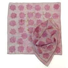 Load image into Gallery viewer, Naturally Dyed Cotton Voile Bandana with Blockprint Flowers