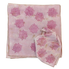Load image into Gallery viewer, Naturally Dyed Cotton Voile Bandana with Blockprint Flowers