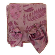 Load image into Gallery viewer, Naturally Dyed Cotton Bandana with Printed Ferns
