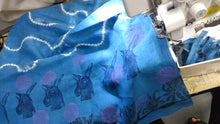 Load image into Gallery viewer, Indigo Dyed Linen Burro and Sweet Shrub Blockprinted Table Runners