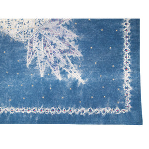 Stitching Resist Shibori + Embroidered Fabric; The Pineapple