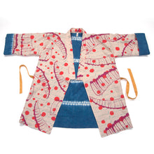 Load image into Gallery viewer, Pink Linen Kimono Style Wrap with Polka Dots