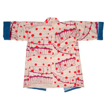 Load image into Gallery viewer, Pink Linen Kimono Style Wrap with Polka Dots