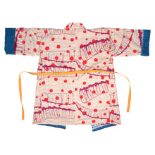 Load image into Gallery viewer, Pink Linen Kimono Style Wrap with Polka Dots