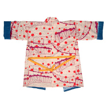 Load image into Gallery viewer, Pink Linen Kimono Style Wrap with Polka Dots