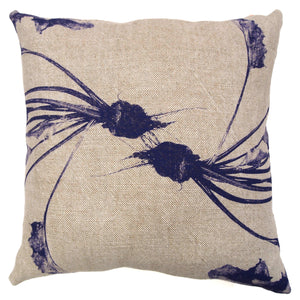 Dancing Beets Print Heavy Basketweave Linen Pillows