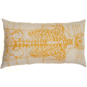 Skeleton Basketweave Heavy Linen Throw Pillows