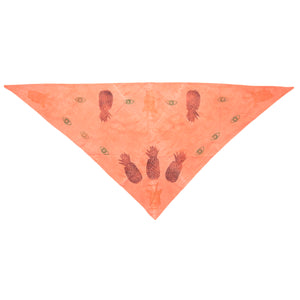 Cotton Triangle Scarf: Orange