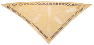 Cotton Triangle Scarf: Yellow