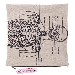 Skeleton Basketweave Heavy Linen Throw Pillows