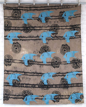 Load image into Gallery viewer, Black Linen Anti Shibori Dyed Printed with Horses and Firework Remnants