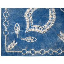 Load image into Gallery viewer, Stitching Resist Shibori + Embroidered Fabric; Crest