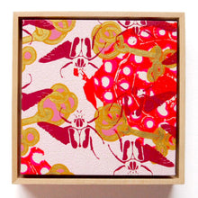 Load image into Gallery viewer, Pinks Painting  + Silkscreen Textile Wall Art 8&quot; x 8&quot;