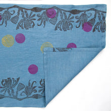 Load image into Gallery viewer, Indigo Dyed Linen Pineapple or Floral Blockprinted Table Runners