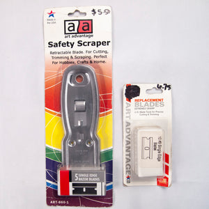 Saftey Scraping Tool for Razor Blades
