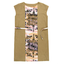 Load image into Gallery viewer, Panel Dress, Deep Mustard with Mandelbrot Panel