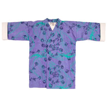 Load image into Gallery viewer, Purple Linen Cotton Kimono Style Wrap with Coconuts