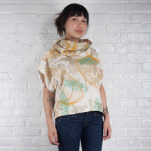 Load image into Gallery viewer, Cowl Neck Top // Anti Dyed Linen Blend with Coconut and Polka Dot Print