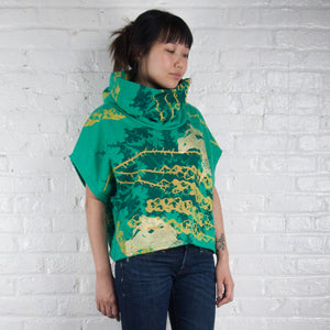 Hemp Fleece Cowl // Periwinkle Fireworks Remnants Etc on Cream