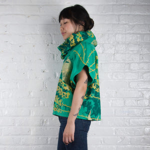 Hemp Fleece Cowl // Periwinkle Fireworks Remnants Etc on Cream