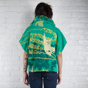 Hemp Fleece Cowl // Periwinkle Fireworks Remnants Etc on Cream