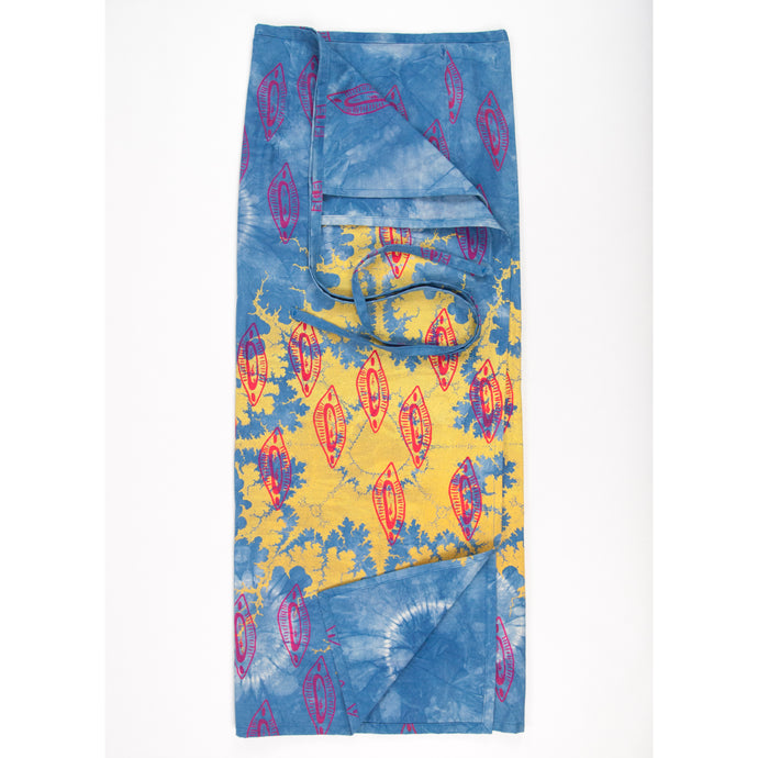 Sarong yellow pink and blue