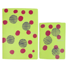 Load image into Gallery viewer, Printed Eco-friendly Sketchbook printed Polka Dots on Polka Dots