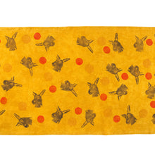 Load image into Gallery viewer, Gold Yellow Linen Table Runner with Donkey Blockprint