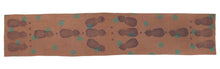 Load image into Gallery viewer, Brown Linen Table Runner with Pineapple Blockprint