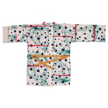 Load image into Gallery viewer, White Linen Cotton Kimono Style Wrap with Polka Dots